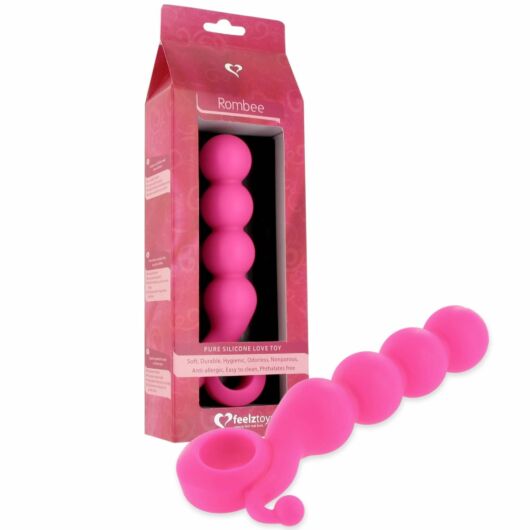 FEELZTOYS Rombee - 4 guľôčkové análne tyčinkové dildo (ružové)