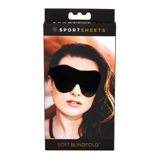 Sportsheets - jemná maska na oči s gumeným popruhom (čierna)