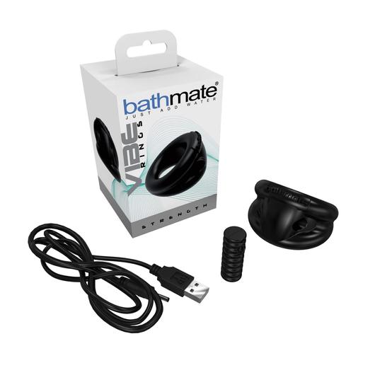 Bathmate Vibe Ring Strength - vibračný krúžok na penis na batérie (čierny)