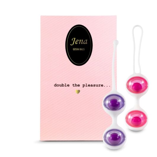 FeelzToys Jena Geisha Balls - kombinovateľné venušine guličky (ružové-fialové)