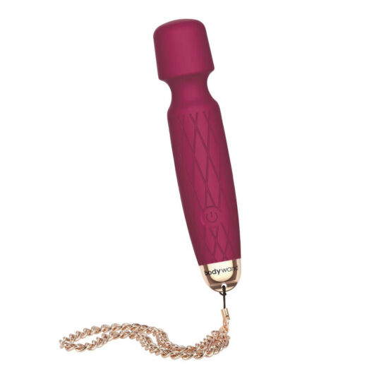 Bodywand Luxe - dobíjací mini masážny vibrátor (tmavo ružový)
