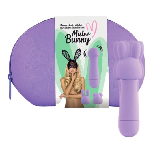 FEELZTOYS Mister bunny - vodotesná sada mini masážnych vibrátorov (fialová)