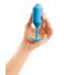 Obraz 5/5 - b-vibe Snug Plug 3 - double ball anal dildo (180g) - blue