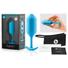 Obraz 1/5 - b-vibe Snug Plug 3 - double ball anal dildo (180g) - blue