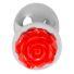 Obraz 3/7 - You2Toys Rose Butt Plug - hliníkové análny kolík 91 g (strieborné - červené)
