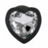 Obraz 6/7 - You2Toys Silicone Butt Plug - análne dildo v tvare srdca s bielym kamienkom ( čierne)