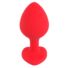 Obraz 3/8 - You2Toys Plug Medium - análne dildo s čiernym kamienkom v tvare srdca (červené) - stredné