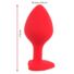 Obraz 5/8 - You2Toys Plug Medium - análne dildo s čiernym kamienkom v tvare srdca (červené)  - stredné