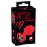 Obraz 1/8 - You2Toys Plug Medium - análne dildo s čiernym kamienkom v tvare srdca (červené) - stredné
