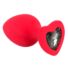 Obraz 2/8 - You2Toys Plug Large -  análne dildo v tvare srdca s čiernym kamienkom ( červené) - veľké