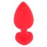 Obraz 3/8 - You2Toys Plug Large -  análne dildo v tvare srdca s čiernym kamienkom ( červené) - veľké
