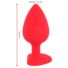 Obraz 5/8 - You2Toys Plug Large -  análne dildo v tvare srdca s čiernym kamienkom ( červené) - veľké