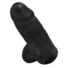 Obraz 4/5 - King Cock 9 - adhesive sole, testicle dildo (23cm) - black