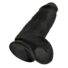 Obraz 5/5 - King Cock 9 - adhesive sole, testicle dildo (23cm) - black