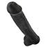 Obraz 4/5 - King Cock 15 - gigantic, adhesive sole, testicle dildo (38cm) - black