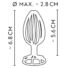 Obraz 8/8 - ANOS Metal (2,8 cm) - oceľové análne dildo v klietke (strieborné)