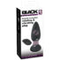 Obraz 2/7 - Black velvet - cordless, radio, rotating beaded anal dildo (black)
