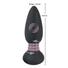 Obraz 5/7 - Black velvet - cordless, radio, rotating beaded anal dildo (black)