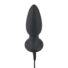 Obraz 6/7 - Black velvet - cordless, radio, rotating beaded anal dildo (black)