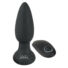 Obraz 1/7 - Black velvet - cordless, radio, rotating beaded anal dildo (black)