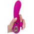 Obraz 9/13 - XOUXOU - nabíjateľný, rebrovaný vibrátor s ramenom na klitoris (ružový)