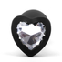 Obraz 3/6 - Sunfo - Silikónové análne dildo s kameňom v tvare srdca (čierne a biele)