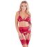 Obraz 9/13 - Abierta Fina - glitter chain lingerie set (red)
