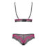 Obraz 4/5 - Obsessive Tulia - lace lingerie set (black-pink)