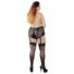 Obraz 3/3 - Cottelli Plus Size - glossy striped pantyhose bottom (black)