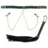 Obraz 3/7 - Bad Kitty - clip collar set with whip (green-gold)