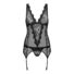 Obraz 3/4 - Obsessive Emperita - Tiny Embroidered Top and Thong (Black)