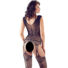 Obraz 5/5 - NO: XQSE - abstract sleeveless underwear set with thong (black)