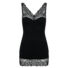 Obraz 3/5 - Obsessive Miamor - Rhinestone-Lace Sleeveless Dress with Black (Black)