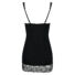Obraz 4/5 - Obsessive Miamor - Rhinestone-Lace Sleeveless Dress with Black (Black)
