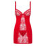 Obraz 3/5 - Obsessive Heartina - Floral Fancy Sleeveless Night Dress (Red)