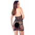 Obraz 5/5 - Mandy Mystery – pančuchové šaty s ramienkami okolo krku a tangami (čierne)