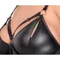 Obraz 4/8 - Cottelli Plus Size - Mini šaty bez ramienok s manžetami na ruky (čierne)