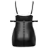 Obraz 6/8 - Cottelli Plus Size - Mini šaty bez ramienok s manžetami na ruky (čierne)