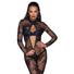 Obraz 5/8 - Noir - translucent floral long overalls (black)