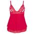 Obraz 5/6 - Cottelli Plus Size - Lace-up Baby Babydoll (Red)