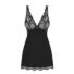 Obraz 3/5 - Obsessive Luvae - Floral Rhinestone Nightgown with Thong (Black)