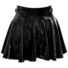 Obraz 5/6 - Black Level - zippered, lacquered mini skirt (black)