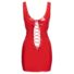 Obraz 4/6 - Black Level - lace lacquer mini dress (red)