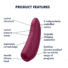 Obraz 7/9 - Satisfyer Curvy 1+ - nabíjací, vodotesný smart vibrátor na stimuláciu klitorisu (červená ruža)
