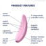 Obraz 9/9 - Satisfyer Curvy 3+ - nabíjací vodotesný smart vibrátor a stimulátor klitorisu (ružový)