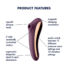Obraz 2/4 - Satisfyer Dual Kiss - Insertable air pulse vibrator (purple)