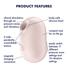 Obraz 8/8 - Satisfyer Pro To Go 2 - dobíjací, vzduchový vibrátor na klitoris (béžový)