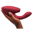 Obraz 6/11 - Womanizer Duo 2 - vodotesný vibrátor na bod G a stimulátor klitorisu (červený)
