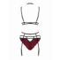 Obraz 4/5 - Obsessive Sugestina - 3 piece bra set (red and black)