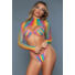 Obraz 1/3 - Dream In Colors Bra Set With Cropped Top - Rainbow